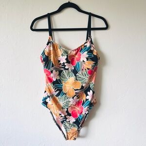 Hurley Floral One-Piece Swimsuit L